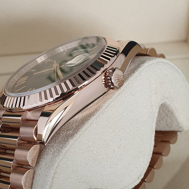 Montre Rolex DayDate 40 Olive Rose Gold Pour Homme